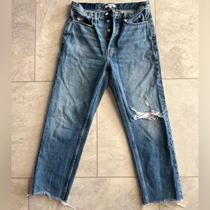 RE/DONE High Rise Straight Leg Jeans